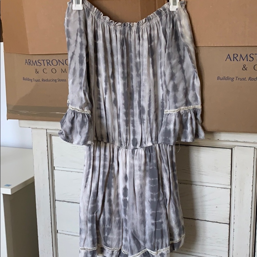 Tie dye Strapless romper